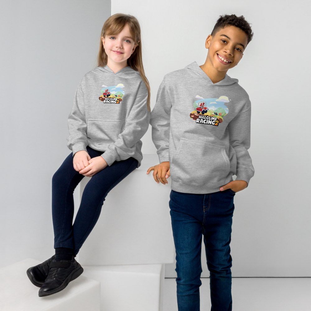 Hill Climb Racing Kids Fleece Hoodie