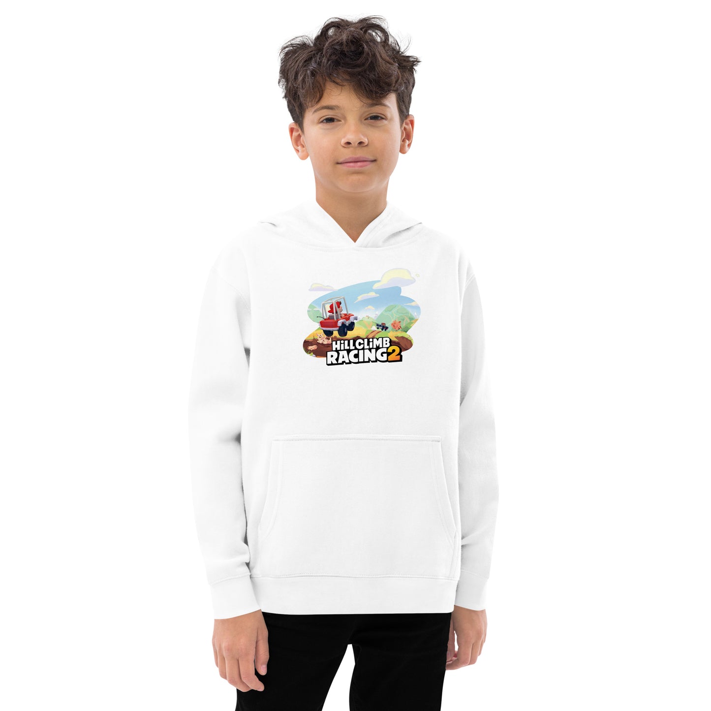 Hill Climb Racing Kids Fleece Hoodie