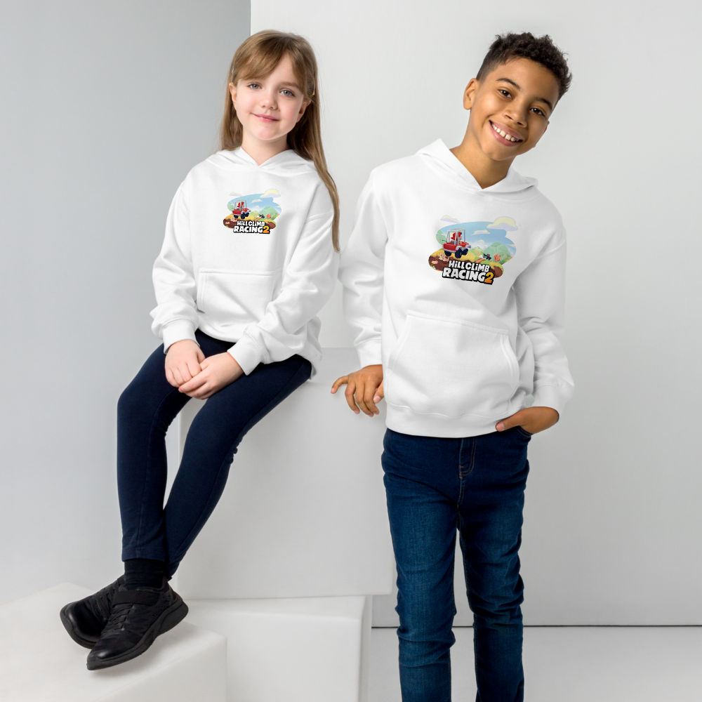 Hill Climb Racing Kids Fleece Hoodie