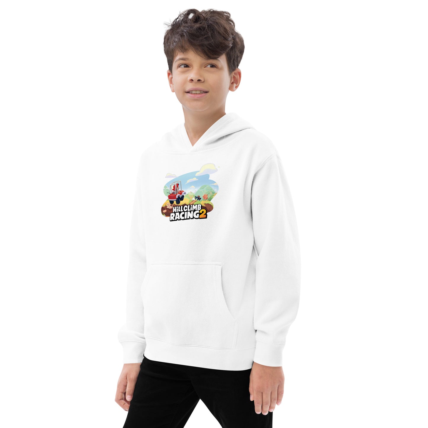 Hill Climb Racing Kids Fleece Hoodie