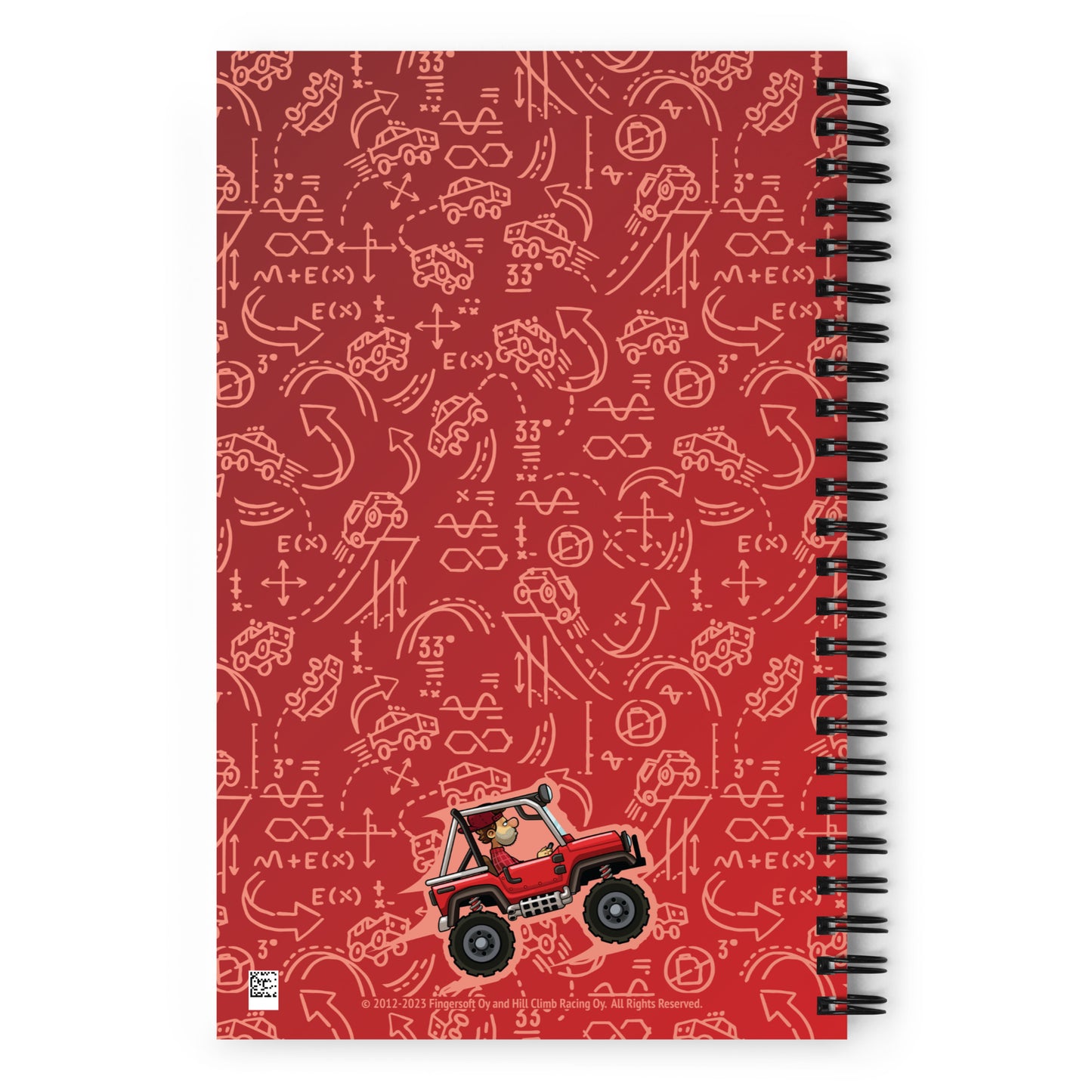 Hill Climb Racing 2 Spiral Notebook Red