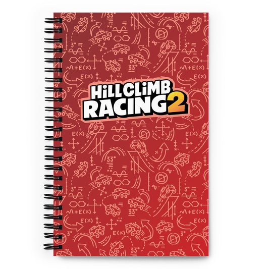 Hill Climb Racing 2 Spiral Notebook Red