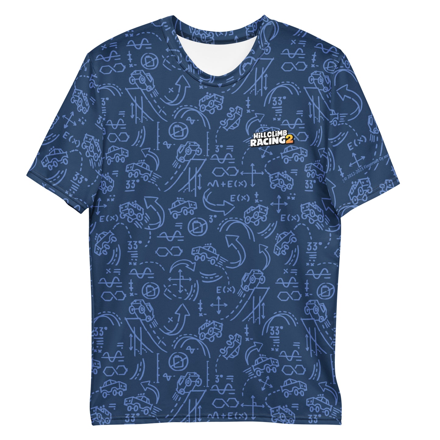 Hill Climb Racing 2 Pattern T-Shirt Blue