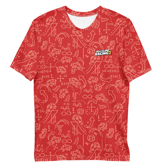 Hill Climb Racing 2 Pattern T-Shirt Red