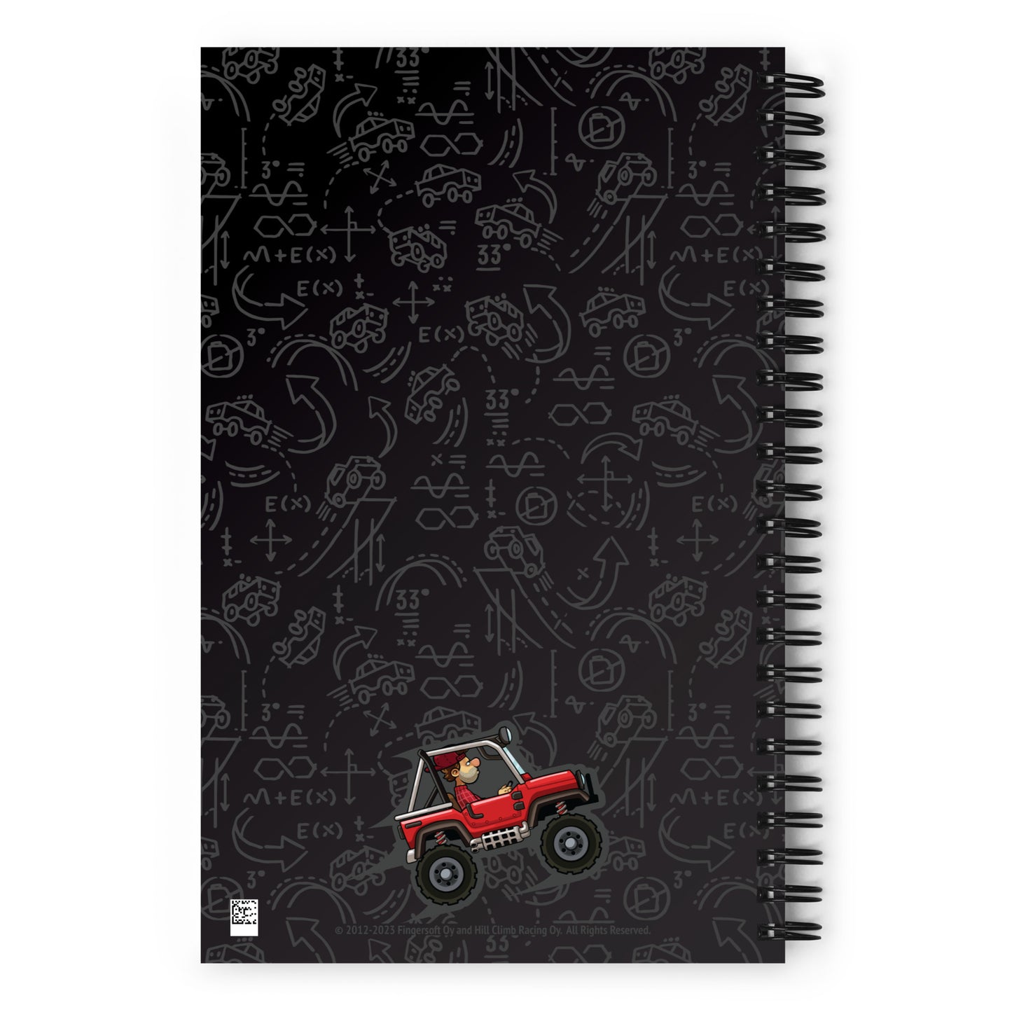 Hill Climb Racing 2 Spiral Notebook Black